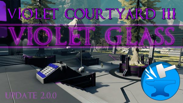 Violet Courtyard III - Violet Glass