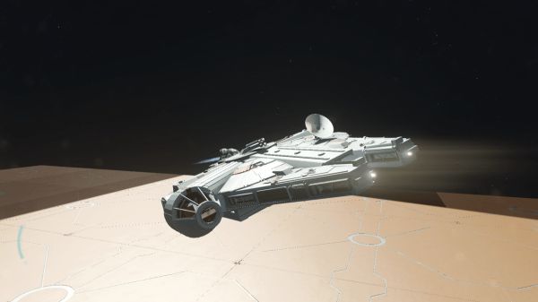 Flying Millennium Falcon