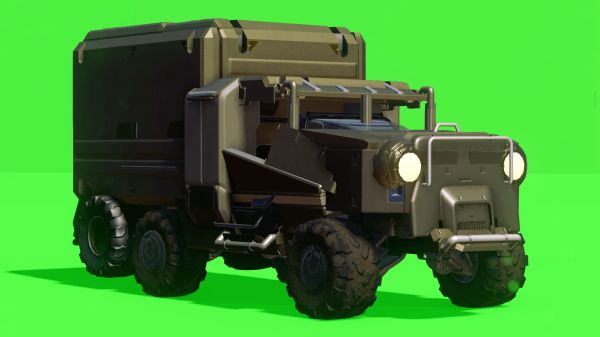 Drivable military truck